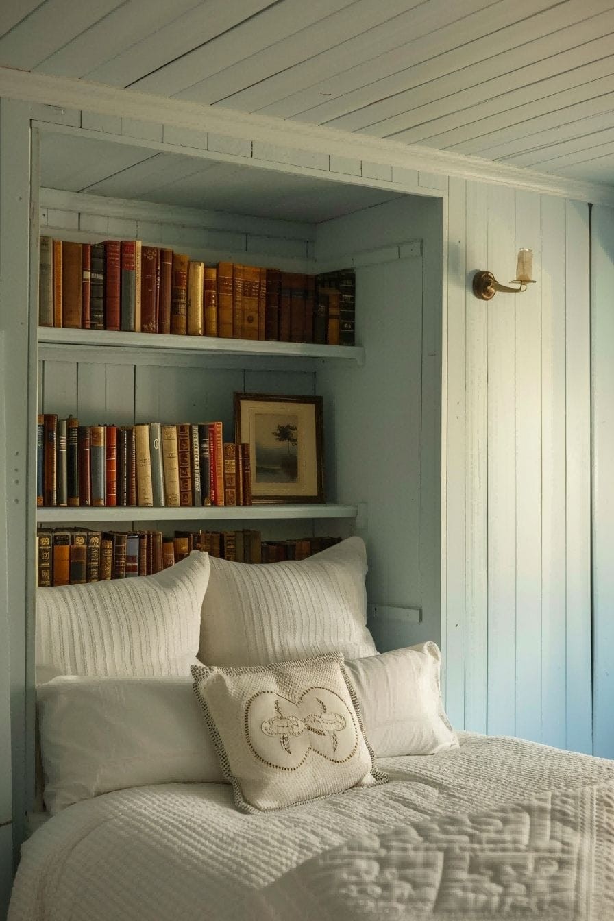 Opt for a bookcase headboard