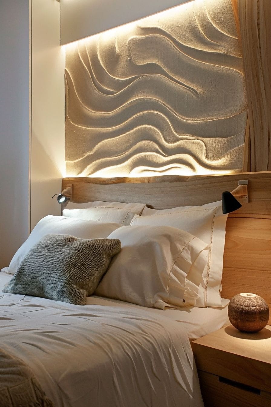 Choose a sculptural headboard