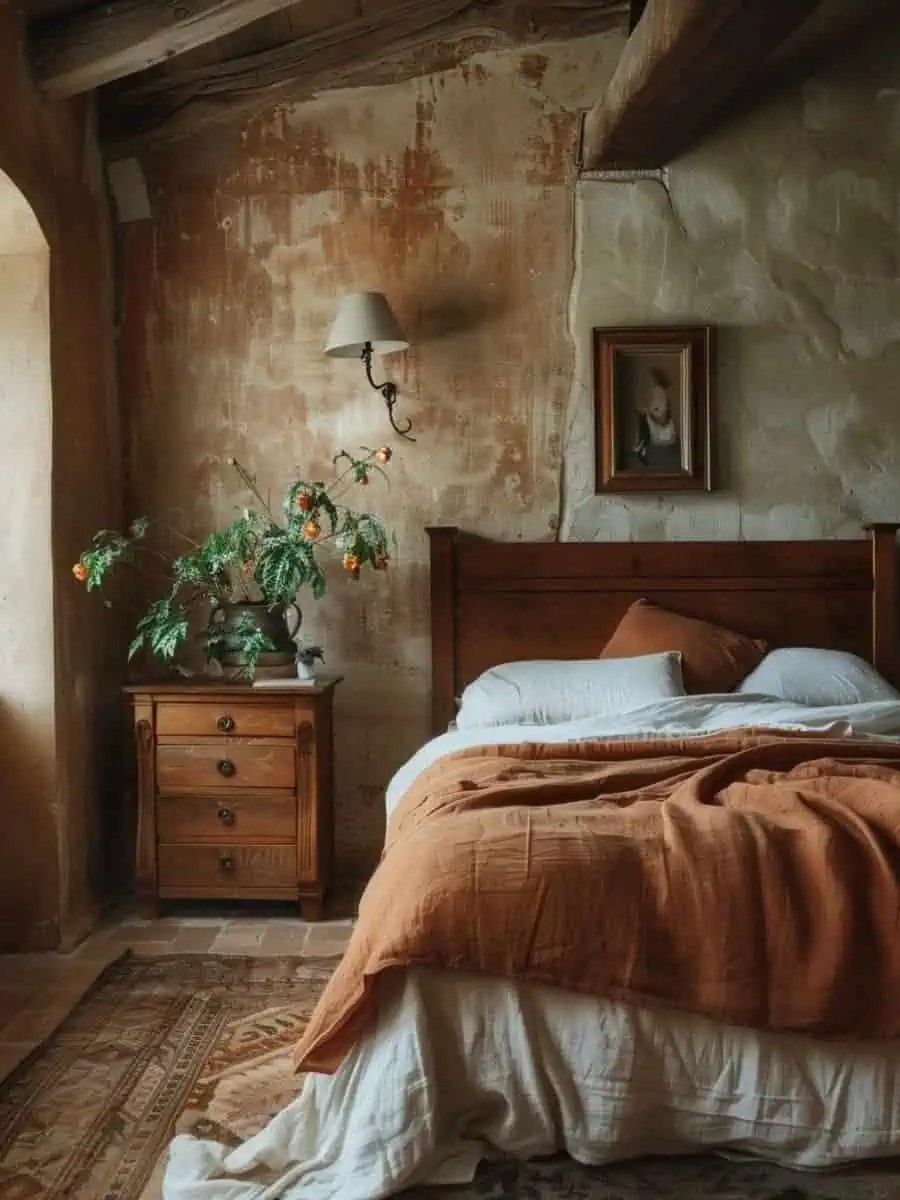 How to add a personal touch to an earthy modern bedroom?