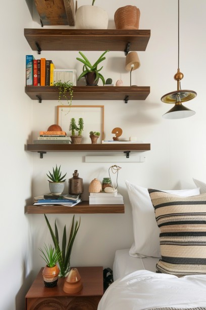 Elevated and Airy: The Magic of Wall-Mounted Shelves