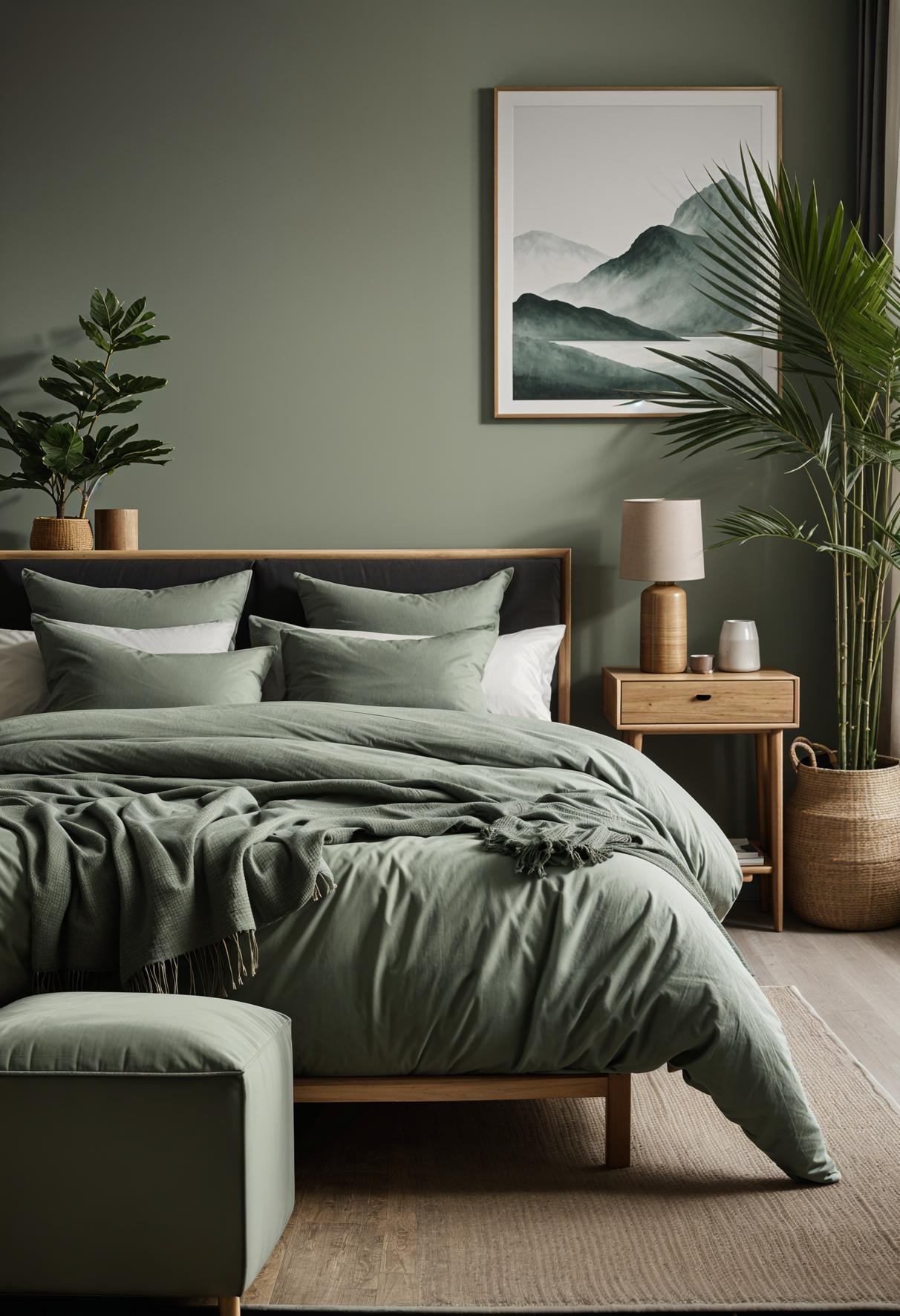 Tranquil Bedroom Design: Sage Harmony