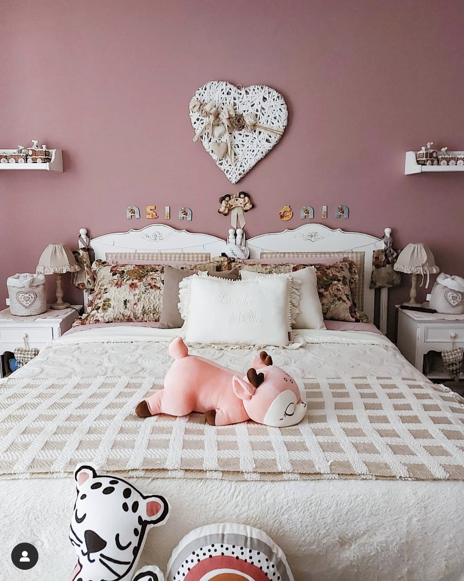 Pink Accent Wall Romantic Bedroom Design