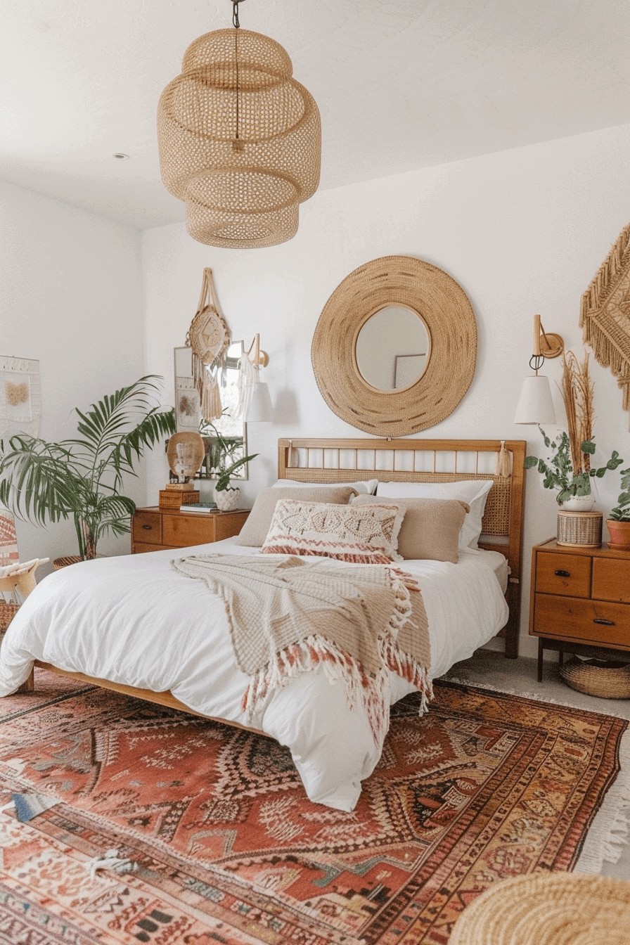 Tactile-Rich Boho Bedroom Design