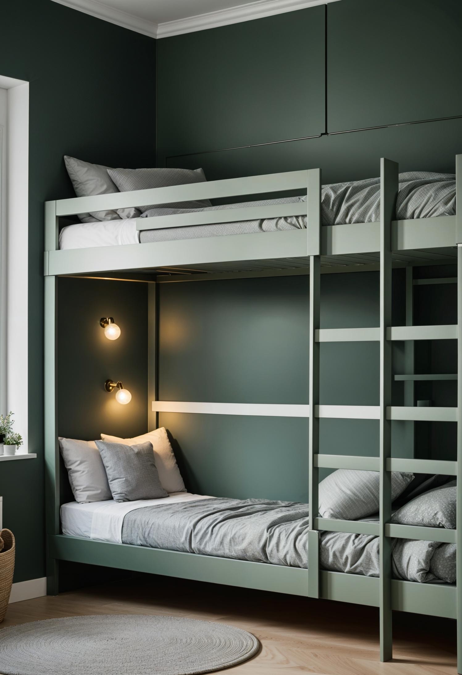 Sage and Grey Bunk Beds Harmony