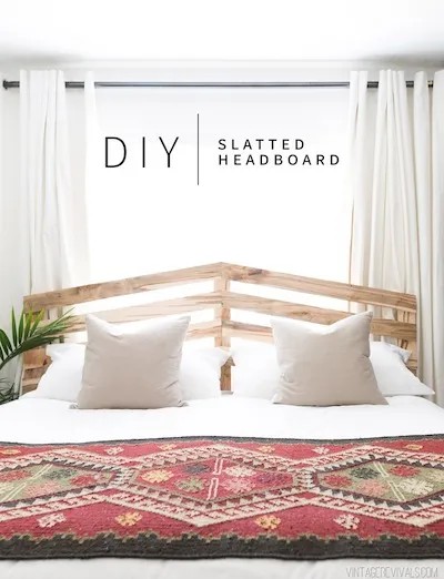 $70 DIY Slatted Headboard