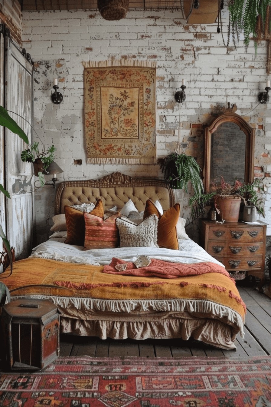 Tactile-Rich Boho Bedroom Design