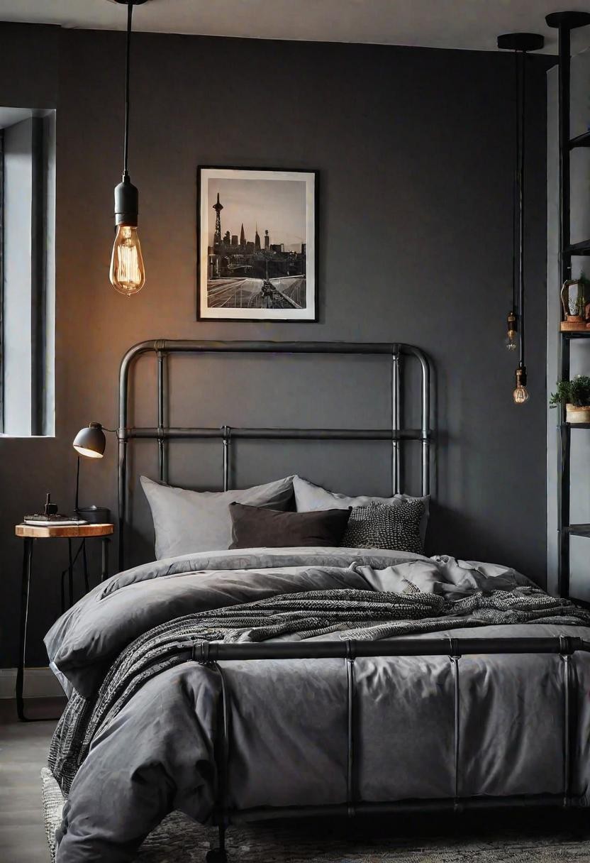 Industrial Grey Bedroom Design