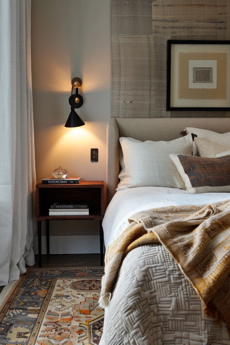 Skip the nightstand and mount a sconce